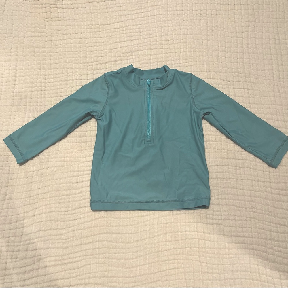 PRIMARY Baby Rash Guard Aqua/Teal/Blue 6-12 months